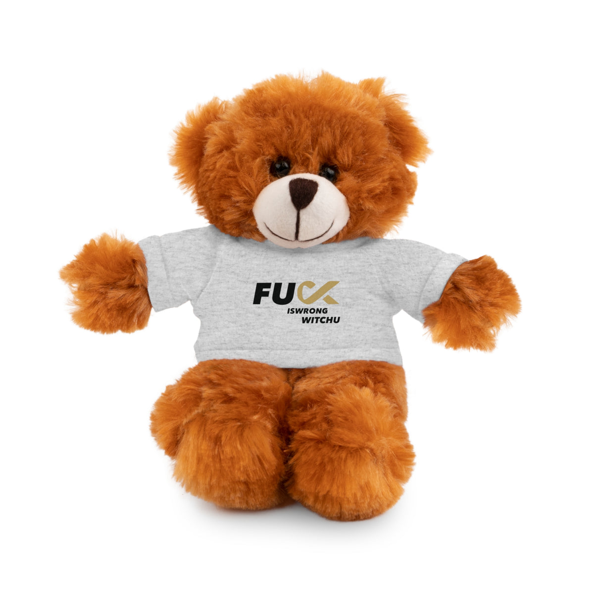 Plush Bear with #Fukiswrongwitchu Cancer Tee