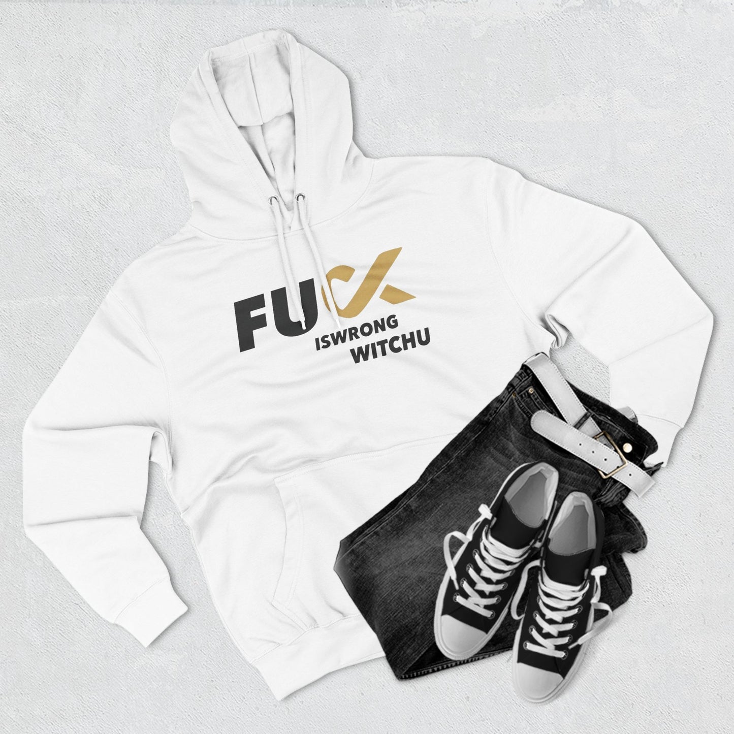 #Fukiswrongwitchu Hoodie BLK logo