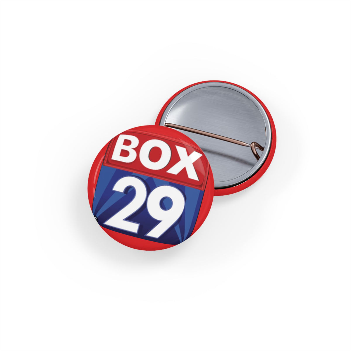 Box 29 Round Pin – Retro logo