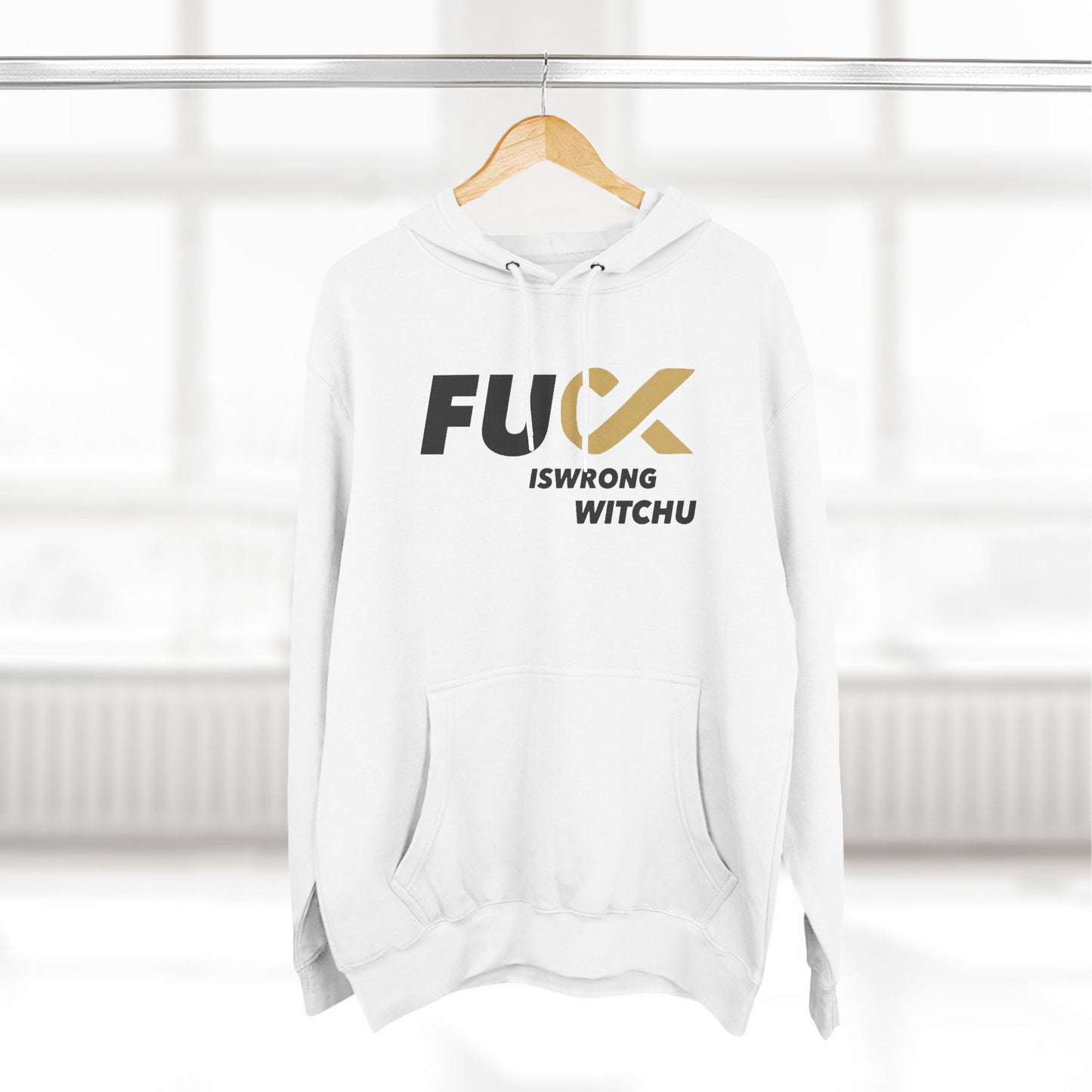 #Fukiswrongwitchu Hoodie BLK logo