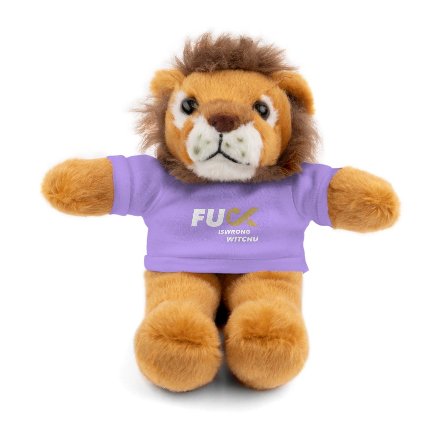 Plush Bear with #Fukiswrongwitchu Cancer Tee