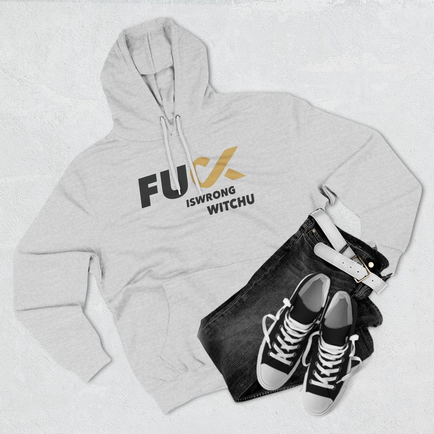 #Fukiswrongwitchu Hoodie BLK logo