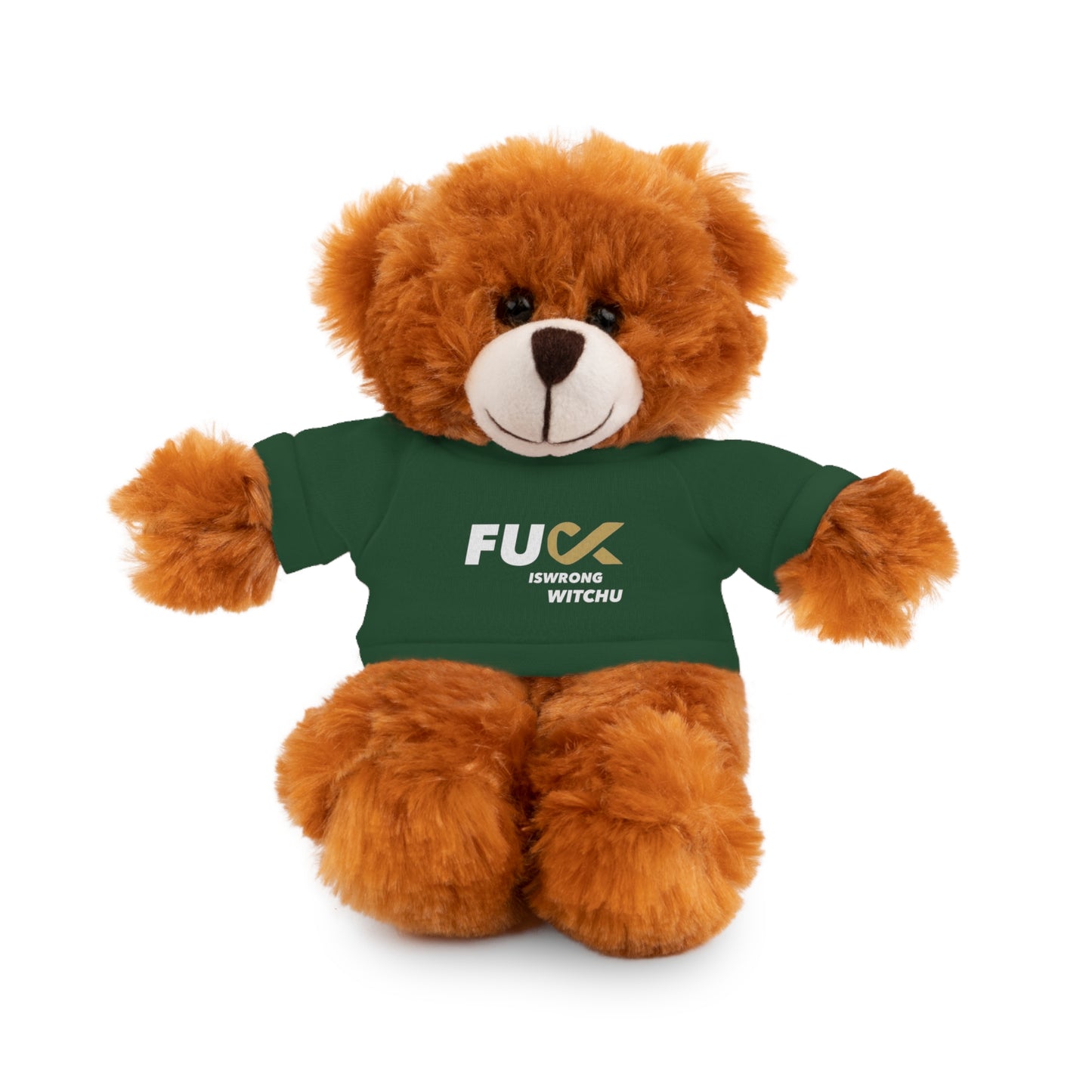 Plush Bear with #Fukiswrongwitchu Cancer Tee