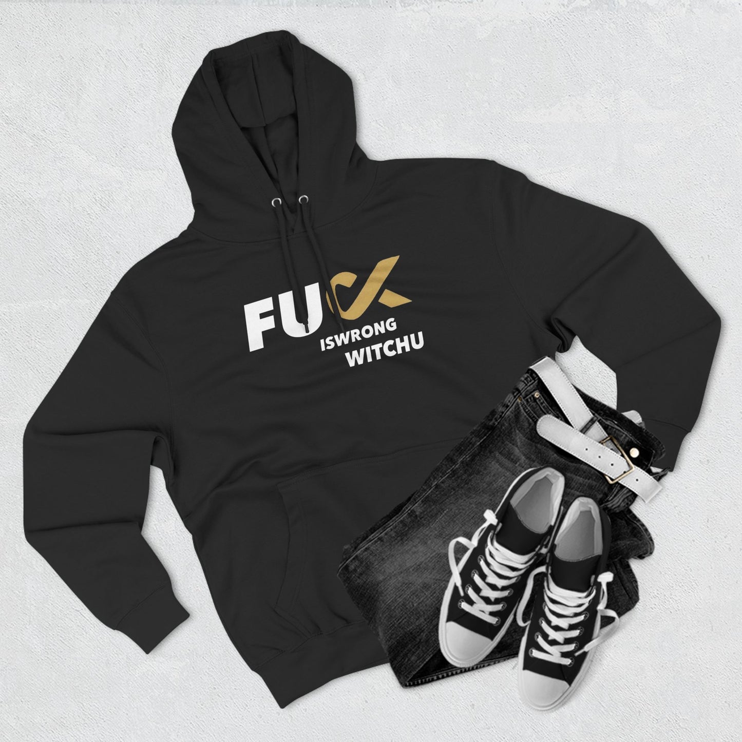 #Fukiswrongwitchu Hoodie BLK logo