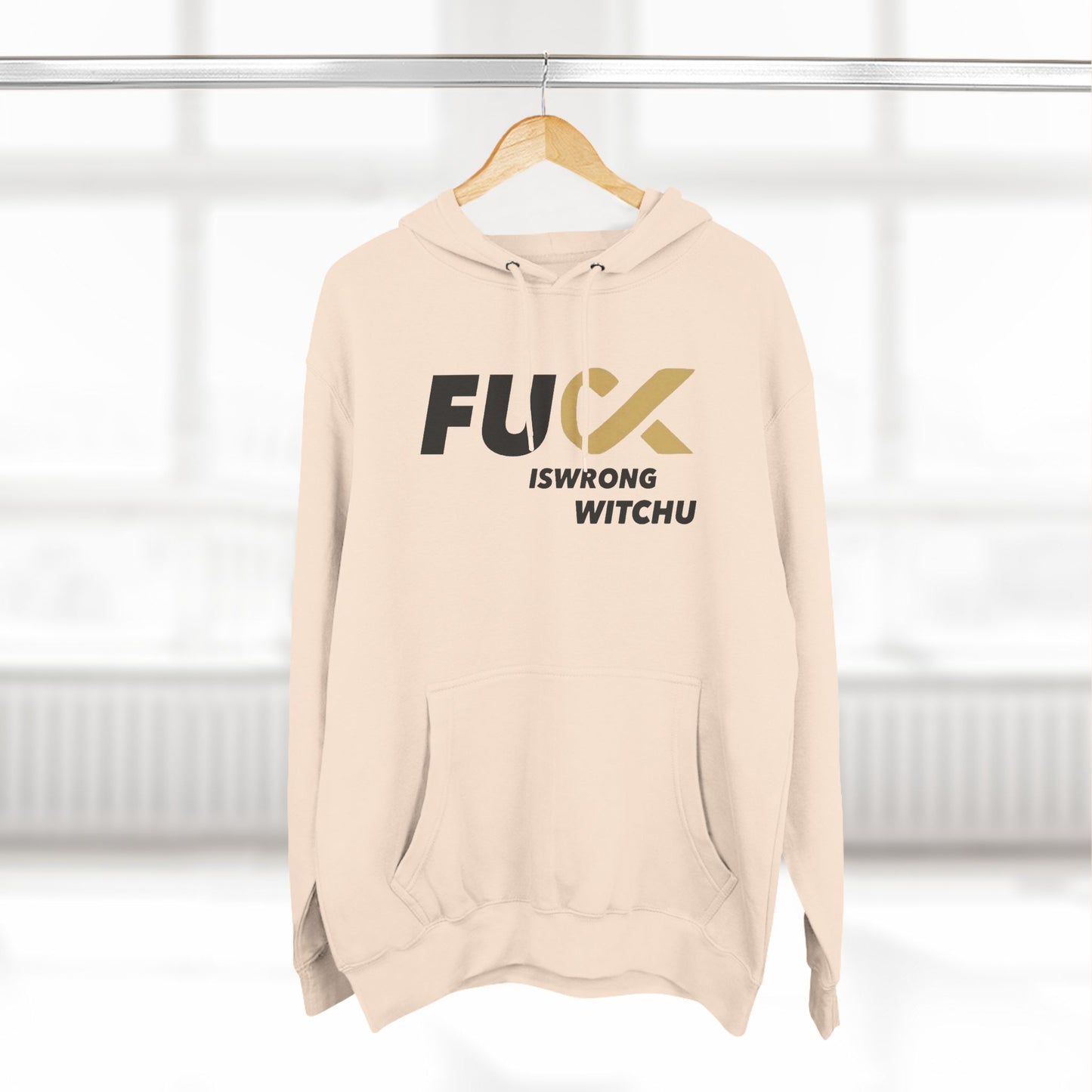 #Fukiswrongwitchu Hoodie BLK logo