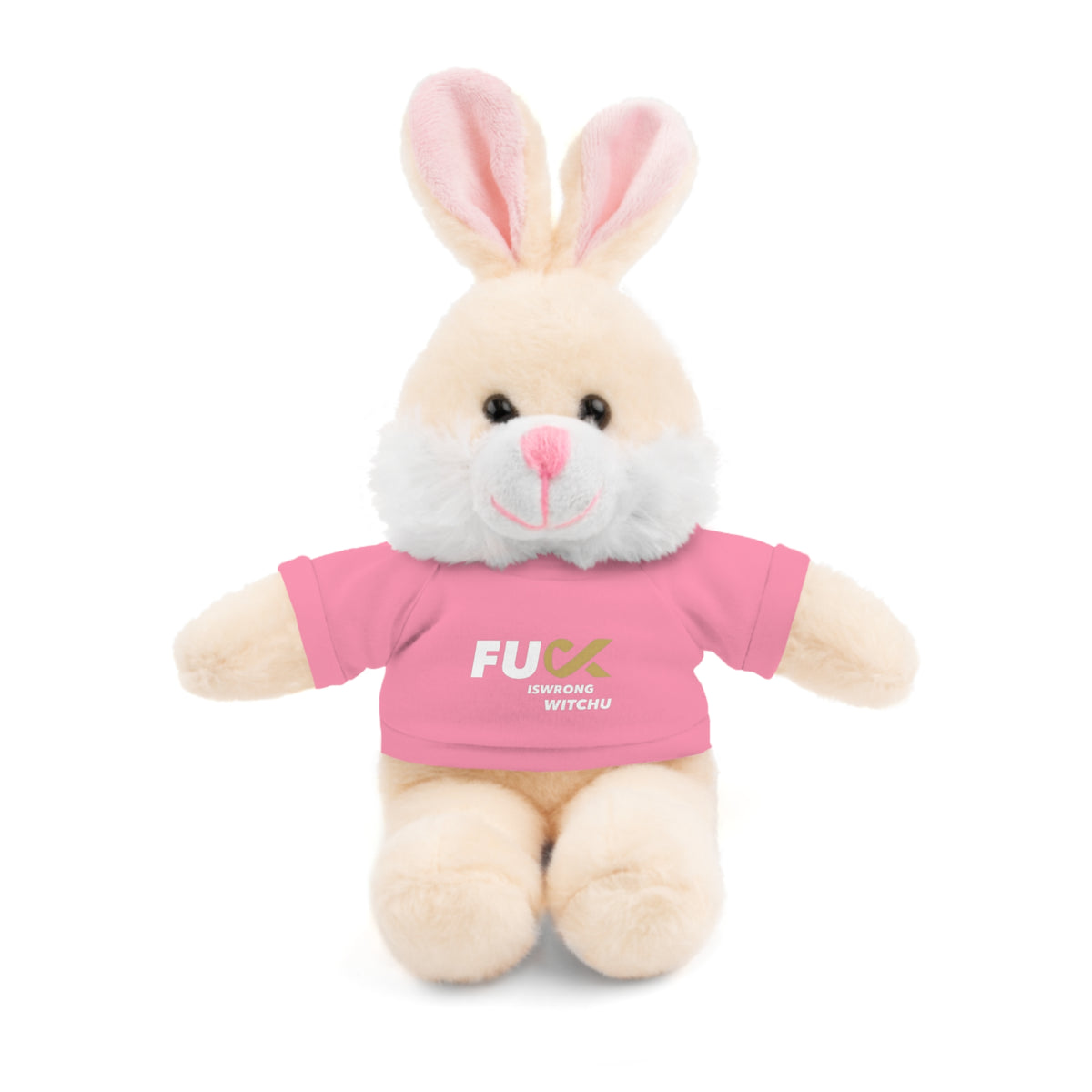 Plush Bear with #Fukiswrongwitchu Cancer Tee