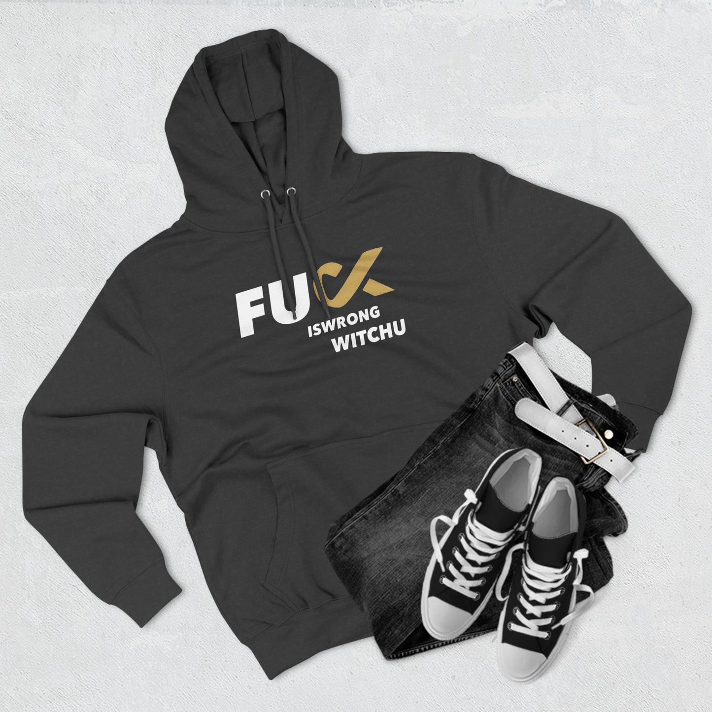 #Fukiswrongwitchu Hoodie BLK logo