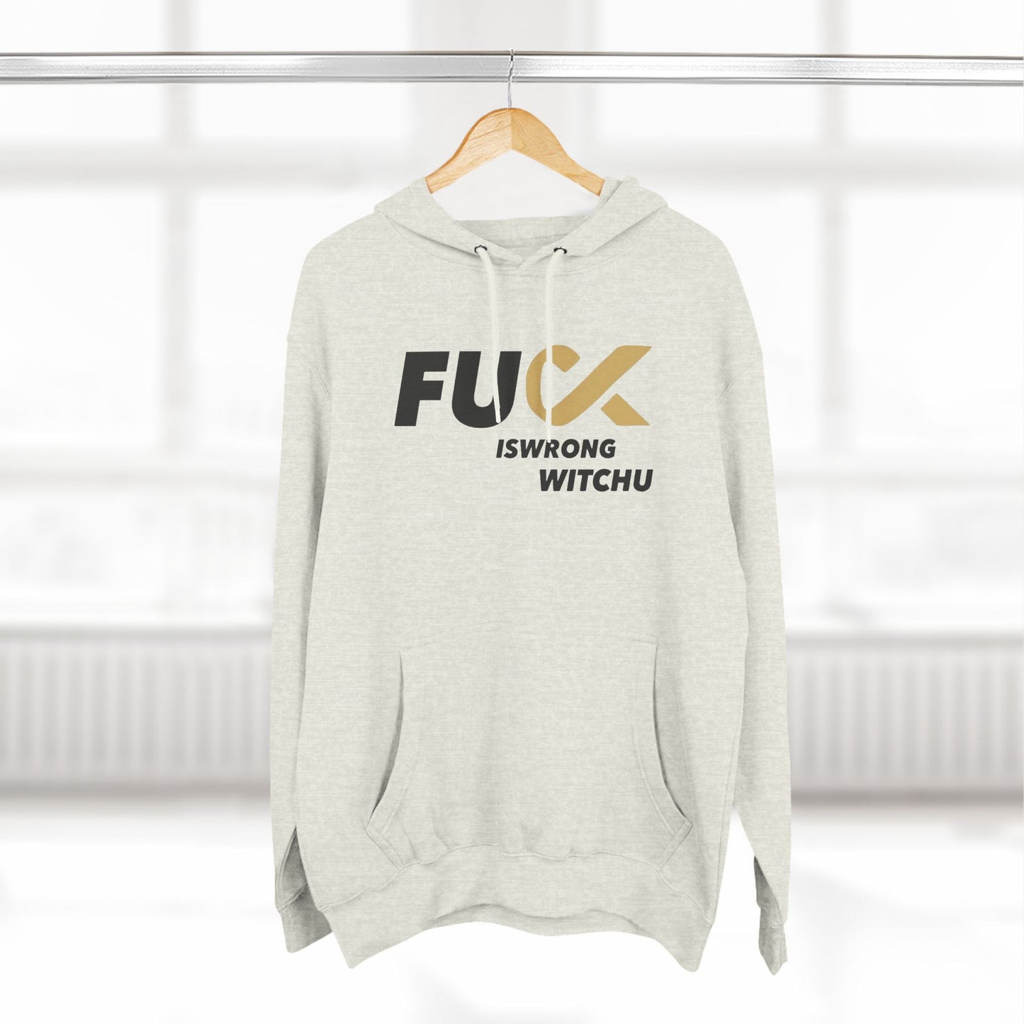 #Fukiswrongwitchu Hoodie BLK logo