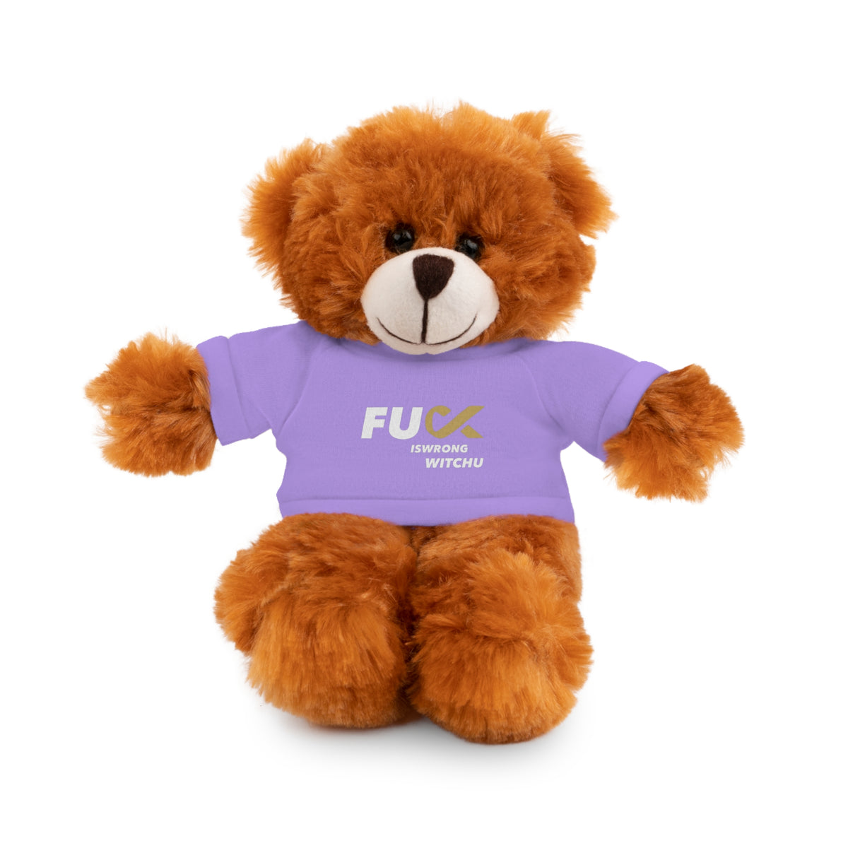 Plush Bear with #Fukiswrongwitchu Cancer Tee