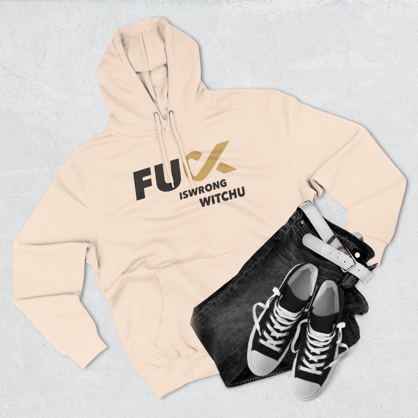 #Fukiswrongwitchu Hoodie BLK logo