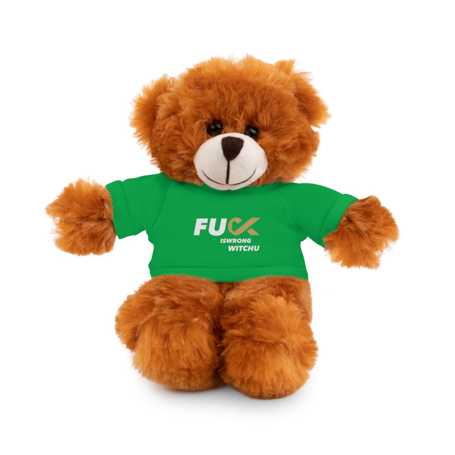 Plush Bear with #Fukiswrongwitchu Cancer Tee