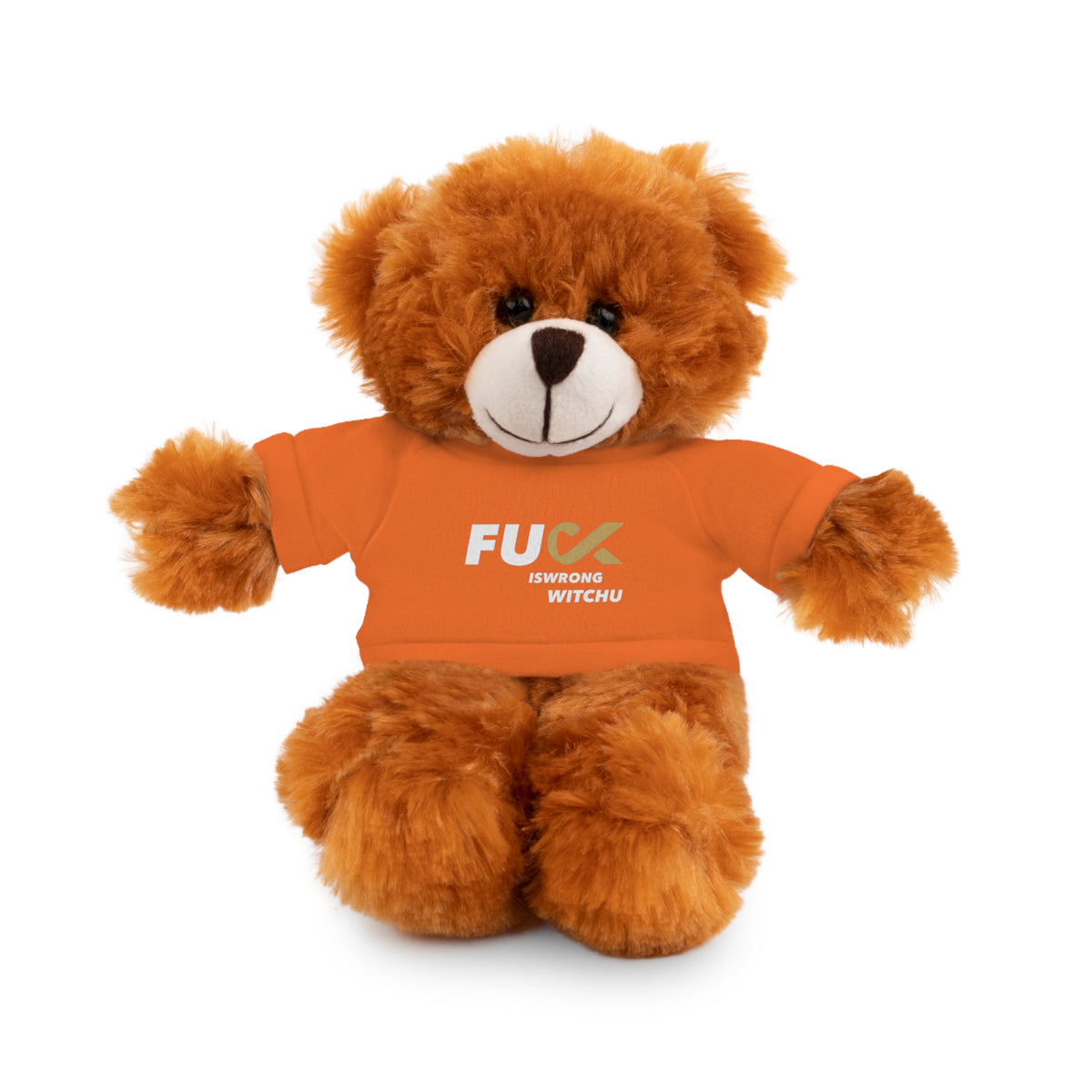 Plush Bear with #Fukiswrongwitchu Cancer Tee