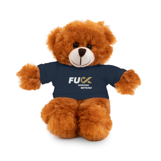 Plush Bear with #Fukiswrongwitchu Cancer Tee