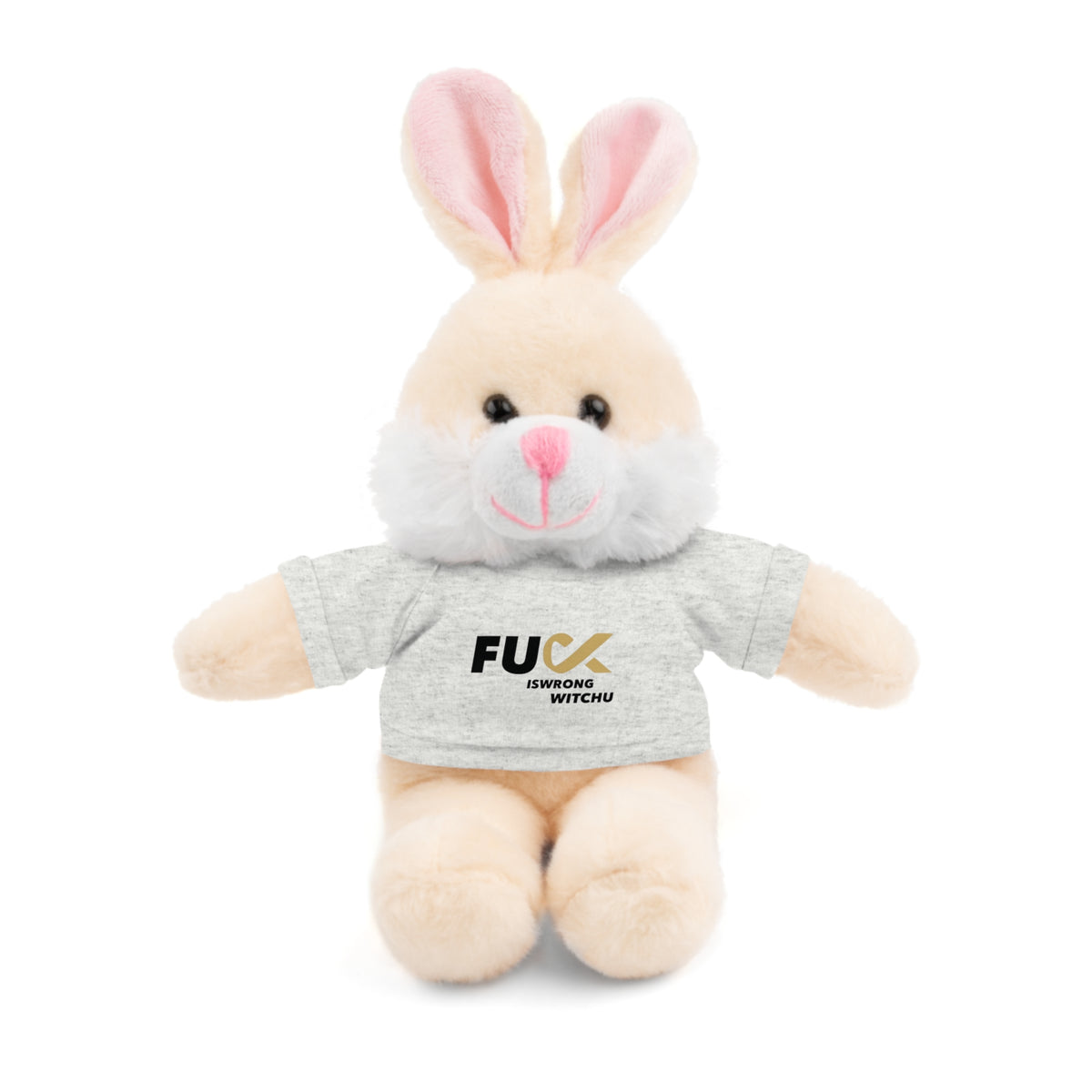 Plush Bear with #Fukiswrongwitchu Cancer Tee