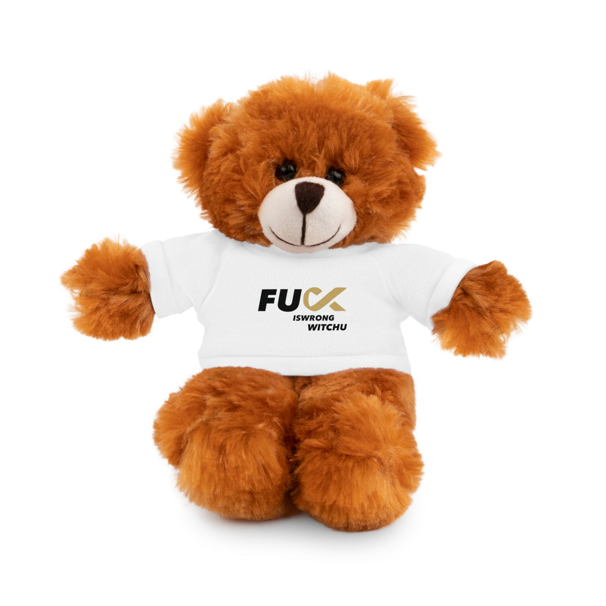 Plush Bear with #Fukiswrongwitchu Cancer Tee