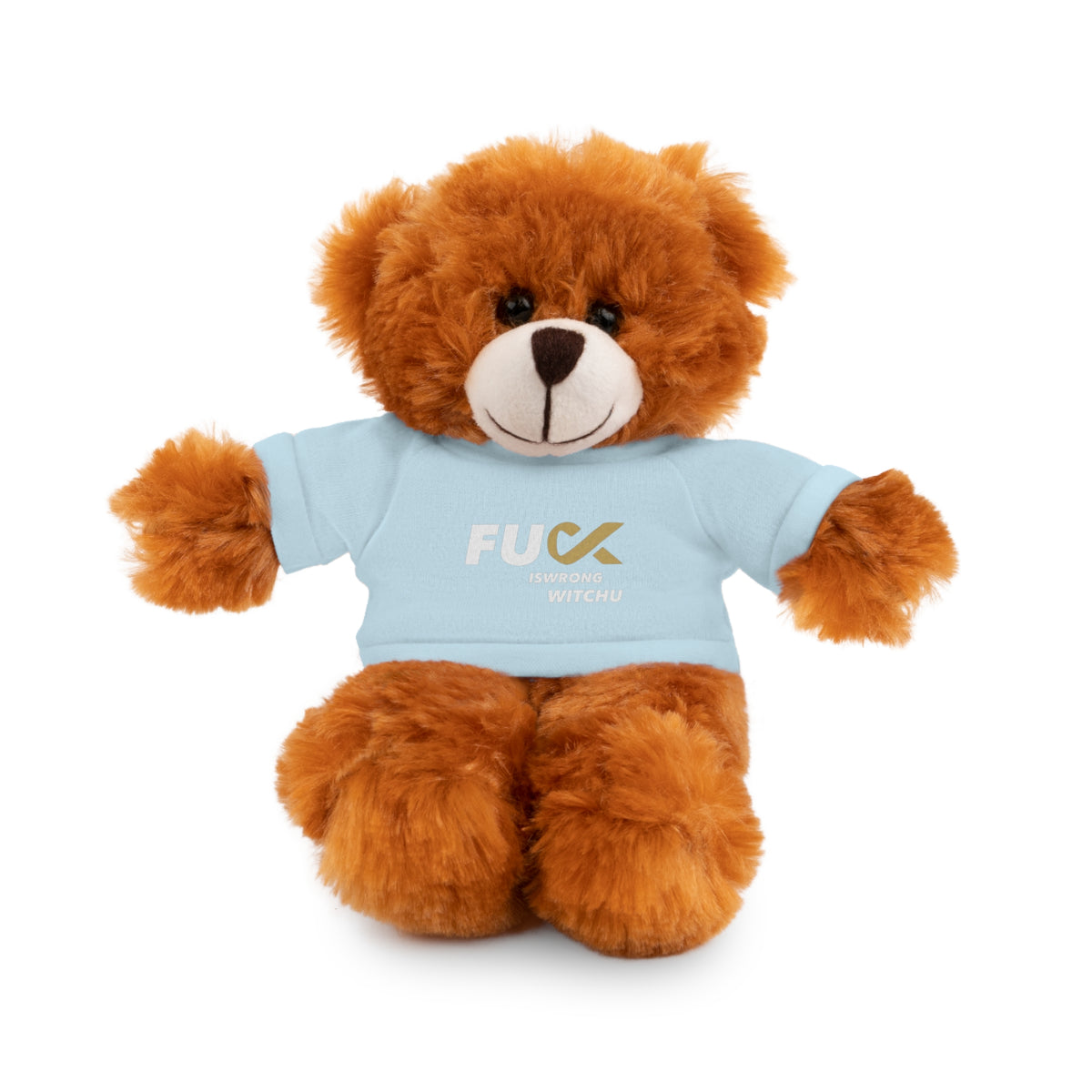 Plush Bear with #Fukiswrongwitchu Cancer Tee