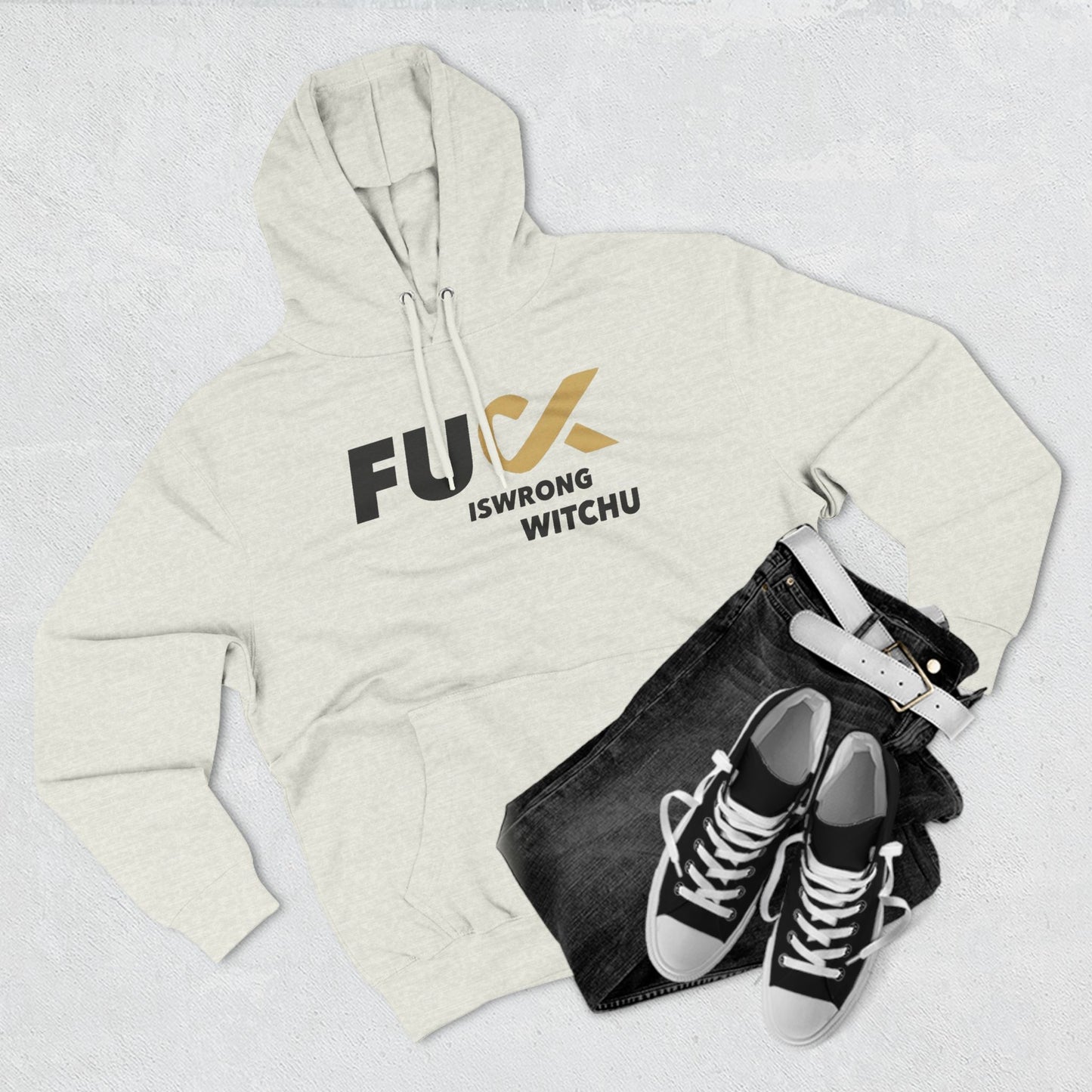 #Fukiswrongwitchu Hoodie BLK logo