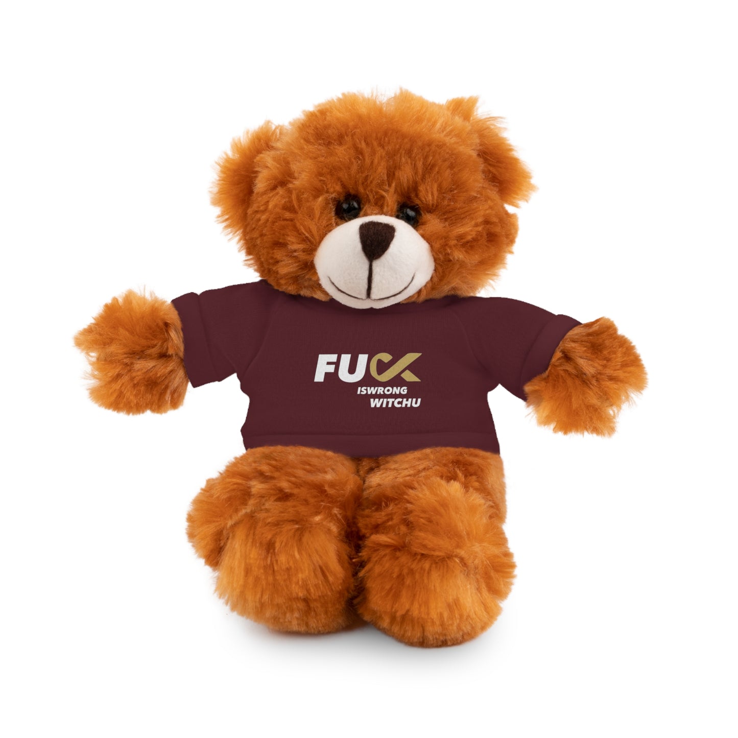 Plush Bear with #Fukiswrongwitchu Cancer Tee